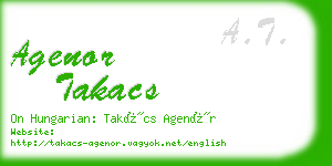 agenor takacs business card